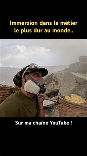24h chez les porteurs de souffre du Kawah Ijen 🌋 #shorts