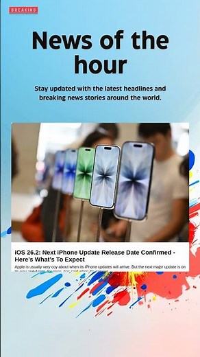 Breaking News: iOS 26.2: Next iPhone Update Release Date Confirmed - Here’s What’s To Expect #iphone