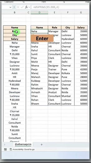 Excel table format how to use formula in advance level #excel #casamoon96