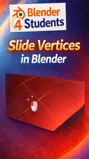 Quick Tip - Slide Vertices #blendershorts #blendertips #blendertutorial #blender3d