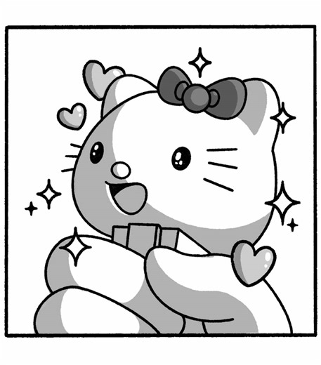 ハローキティとペッツのかわいいアニメーション