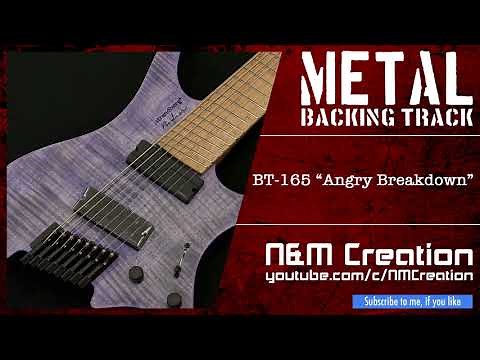 Angry Breakdown Metalcore Backing Track in Dm | BT-165D