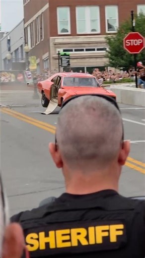General Lee jumping fountain square in Somerset. Ky on June 28. 2025