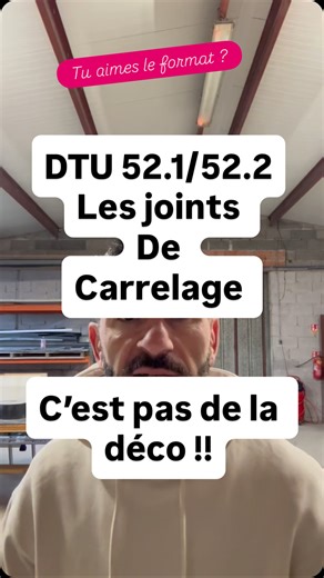 Expert en bâtiment on Instagram: "🛠️ Les joints de carrelage, c’est pas un détail. Selon les DTU 52.1 et 52.2, les joints doivent être pleins, serrés et continus. Un joint creux = infiltration, décollement du carrelage, moisissures… et un chantier hors normes. C’est une erreur que je retrouve très souvent lors de mes expertises. Aujourd’hui, je vous montre ce que dit vraiment le DTU et pourquoi ce point est essentiel sur tous les chantiers, pros comme particuliers. 👉 Dites-moi en commentaire s