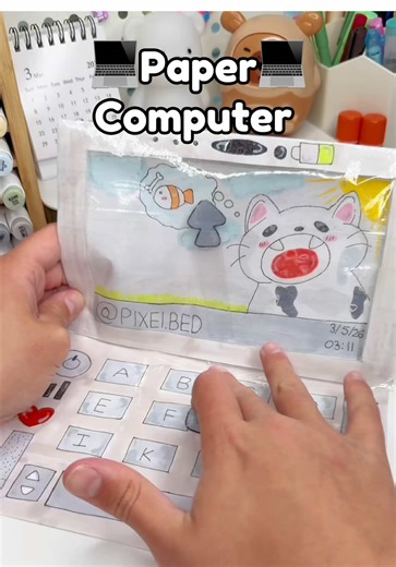 💻DIY Paper Computer🖱️!? #papercraft #cutecrafts #diycrafts #diy #crafts
