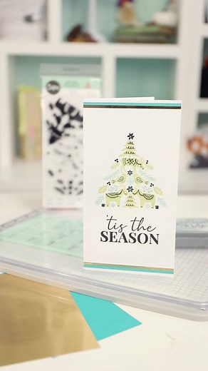 Christmas stamping ideas using the Sizzix Stencil & Stamp Tool 🎄 #sizzix #sizzixbigshot #stampingtutorial #stampedcards #christmascraftideas