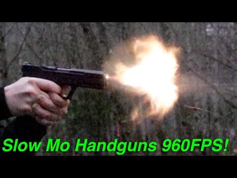 Slow Motion Handguns! 960 FPS! Tisas/Canik/PSA/KelTec/Hammerli! Fireballs!