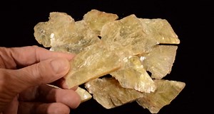 Neon Yellow Muscovite Book Mica 1 1/4" Raw Rock Mineral Specimen Geology Sample Collectible Rough Stone