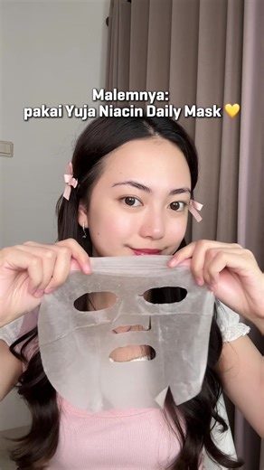 POV malemnya: kulit kusam & capek VS paginya: auto fresh bright cuma pake Yuja Niacin Daily Mask 🍋✨ Masker yang bikin bangun tidur langsung glowy-ready. #SomeByMi #YujaNiacin #DailyMask #KoreanSkincare