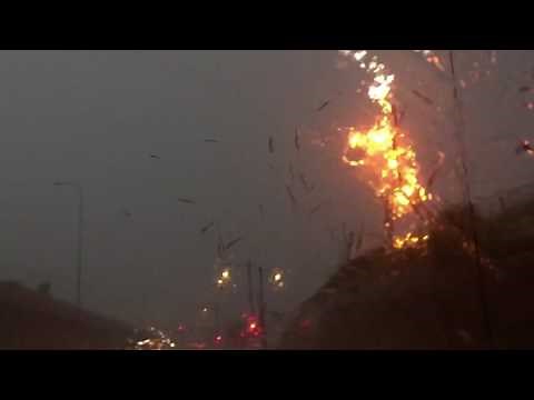 Lightning Strike Hits Pole in Chicago. July 24th 2016