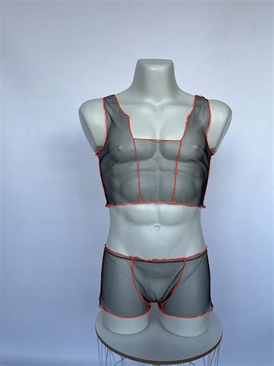 Sheer Tank Top for Men Male Transparent Boxers Sissy Nightgown Femboy Lingerie - Etsy