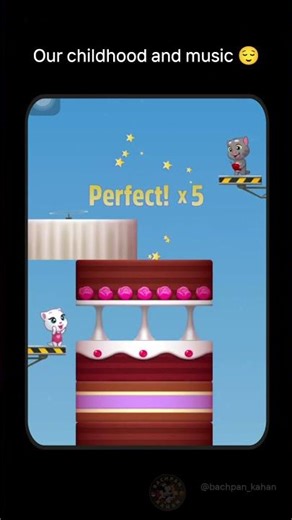 Remember 😊 Talking Tom Cake Tower game, stacking those colorful cakes one by one 🎂