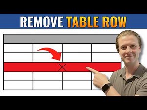 How To Delete a Table Row in Microsoft Word