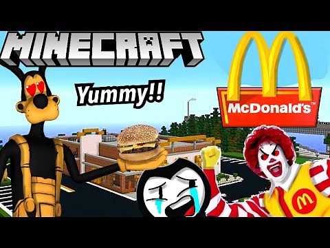 BENDY & BORIS GO TO MCDONALD’S IN MINECRAFT! (BATIM Minecraft)