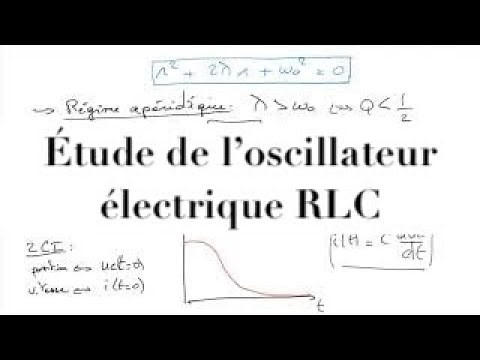 Electrokinetics: circuits comprising R, L and C: study of the series RLC electric oscillator
