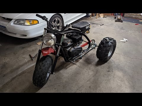 Coleman BT200x Mini Trike build. No Welding, No drilling in frame, all bolt on