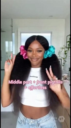 Quick & Cute Pigtails for Natural Hair! 💖 #NaturalHair #Pigtails