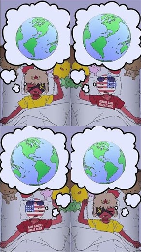 NIGHTMARE OF RUSSIA AND THE USA 😴 #countryhumans