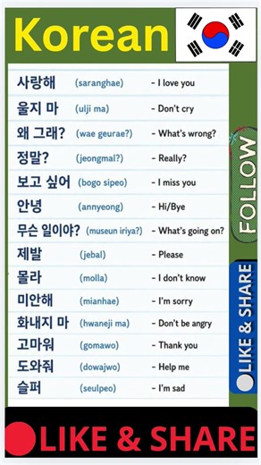 Korean Language Learning step by step, Let's start learning Korean words Meaning and pronunciation