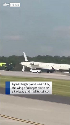 Delta plane loses tail in collision