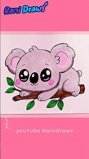 Dibujando un Koala fácil ♥ #dibujoscreativos #arteparaprincipiantes #kawaii