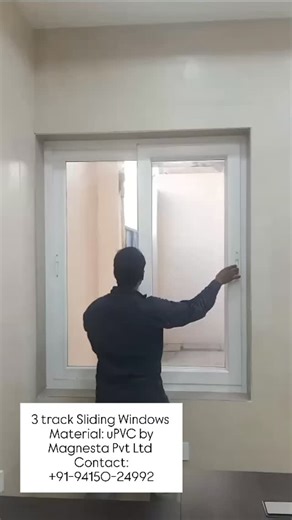 Magnesta Pvt. Ltd on Instagram: "Three tracks. One smooth glide. Zero nonsense. Our uPVC 3-track sliding windows invite light, air, and sanity into your space—wide openings, whisper-quiet movement, and the kind of durability that laughs at weather. Built the old-school way: solid, reliable, and made to last… just smarter. More view. Better ventilation. Effortless living. Because windows should work with you, not fight you. Contact: +91-94150-24992 #upvcwindows #interiordesign #architecture #wind