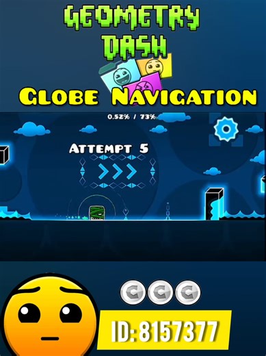 Exploring Globe Navigation in Geometry Dash Electro Pack