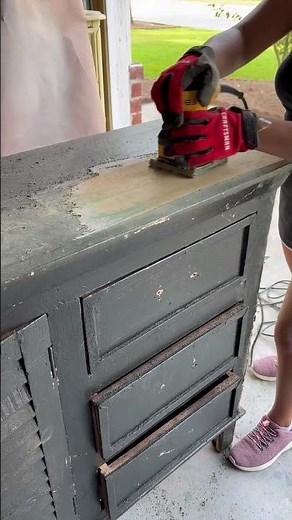 We begin by pealing layers of paint #diy #furniture #tools #design #ideas