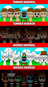 Incredibox Sprunki Tunner Normal VS Tunner Horror VS Wenda Normal VS Horror -MIX VERSION- #sprunki #incredibox | Pwink Mainan