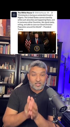 46K views · 3.9K reactions | "Christianity is facing an existential threat in Nigeria. The United States cannot stand by while such atrocities are happening there, and in numerous other Countries. We stand ready, willing, and able to save our Great Christian Population around the World!" - President Trump (Report. by - IC- journalist || Raheel Majeed) | JALAL TV | Facebook