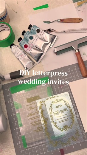 DIY Letterpress Wedding Invitations: Tedious but Worth It