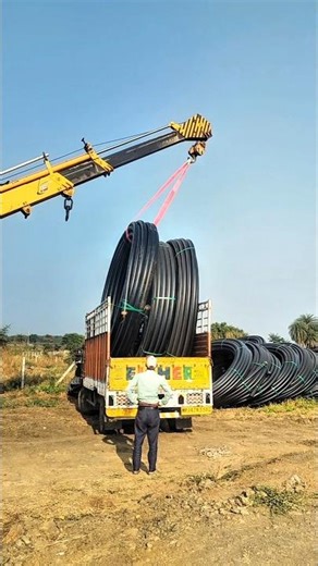 How to load hdpe pipe in truck #shorts #pipelining