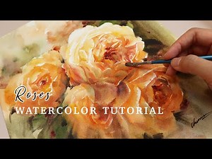 Watercolor Light and Shadow Expression | How To Paint Yellow Rose Tutorial