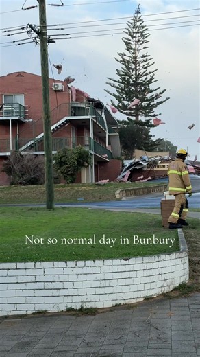 Not so normal day in Bunbury #bunbury #storm #wind #roof #stormyweather