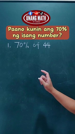 17K views · 558 reactions | Paano kunin ang 70% ng isang number? #percentage #percent #mathhacks #percentagehacks #maths #unangmathvideos | Unang Math | Facebook