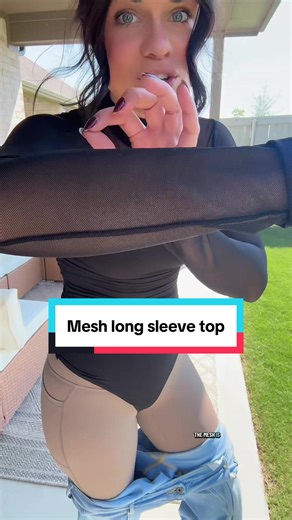 Stylish Mesh Long Sleeve Bodysuit for Fall