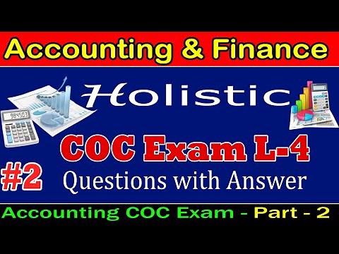 Accounting & Finance COC Exam Questions and Answers 2025 | Pass Your COC Level 4
