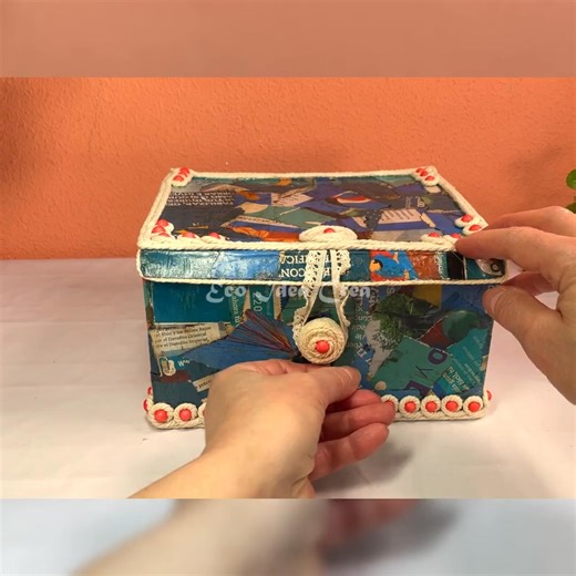 1.1K views · 13 reactions | Tutorial paso a paso: Caja de almacenaje ecológica utilizando cartón y papel reciclados Parte 17 | Eco Idea-crea | Facebook