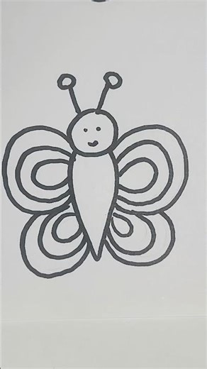 How to draw butterfly Easy drawing idea #shorts #trending #ytshorts #art #drawing