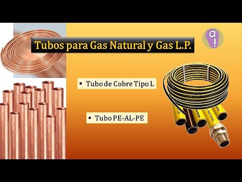 Tubos para Gas: cobre tipo L, PE-AL-PE.