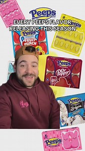 Peeps Marshmallow season is upon us so here is every flavor you’ll be able to find on shelves very soon. Amongst the returning options such as Dr. Pepper, Rice Krispies Treats, and ICEE Blue Raspberry come totally new options including the Walmart-exclusive Breyers Cookies & Cream, the Dollar Tree-exclusive Tropical Punch, and much more. Are you a Peeps fan? If so, which of these flavors are you most excited about? #candy #snacks #peeps #foodinstagram #eatingfortheinsta | snachwithzach