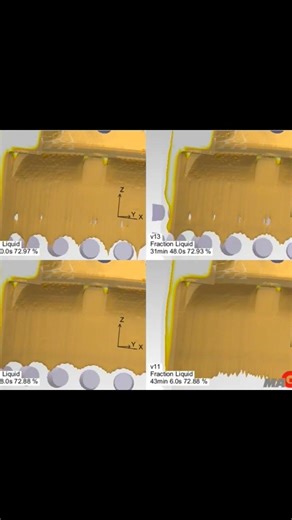 Low Alloyed Steel Solidification with Chills #magmasoft #solidification #casting #chill #engineering