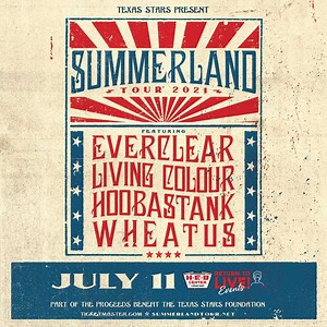 The Summerland Tour 2021 featuring Everclear, Living Colour, Hoobastank, and Wheatus are back at the H-E-B Center this Sunday, July 11! Get your tickets NOW! #ReturnToLive 🎟️: https://bit.ly/Summerland21_HEBCTix | H-E-B Center at Cedar Park
