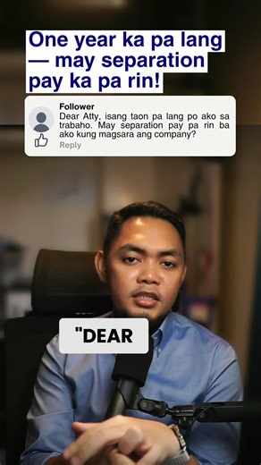 An attorney breaks down separation pay after a year of employment. It's compensation for losing your job. He explains how it's calculated and what you need to know. Share this valuable information with anyone who may need it. #SeparationPay #EmploymentLaw #JobLoss #Attorney #LegalAdvice | Atty. Alman-Najar Namla