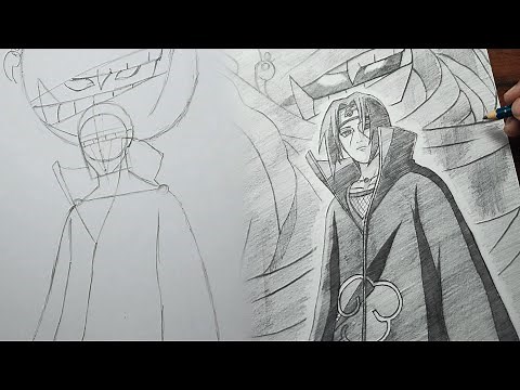 Itachi Uchiha with Susanoo drawing tutorial | full guide for Beginners
