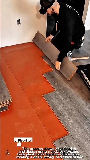 Vinyl Flooring Installation Work Tool Click Lock Plank System #worktool