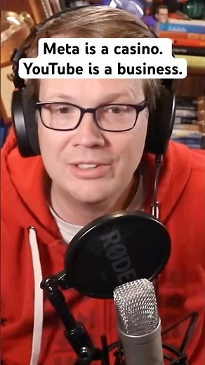 Meta is a casino. YouTube is a business. Hank Green isn't subtle about the difference. #HankGreen