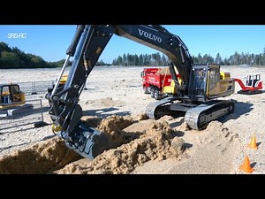 RC CONSTRUCTION SITE// RC PIPE DIGGING WITH VOLVO EC 480 AND SCALEART MAN TGS TIPPER TRUCK