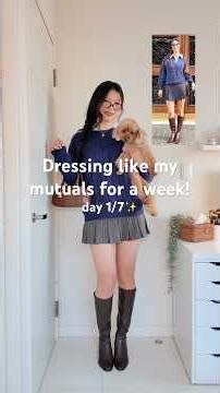 Dressing like my mutuals for a week!!day 1✨ #recreatingoutfits
