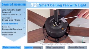 65 Inch Black Ceiling Fans with Lights and Remote,Smart Ceiling fan with Alexa App Control,6 Speed,Dimmable,Quiet DC Motor Large Outdoor Indoor Fan for Patio or Bedroom,Living Room